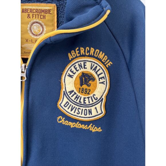 Vintage Abercrombie & Fitch Keene Valley Athletic Full Zip Track Jacket Men's XL - Picture 3 of 9